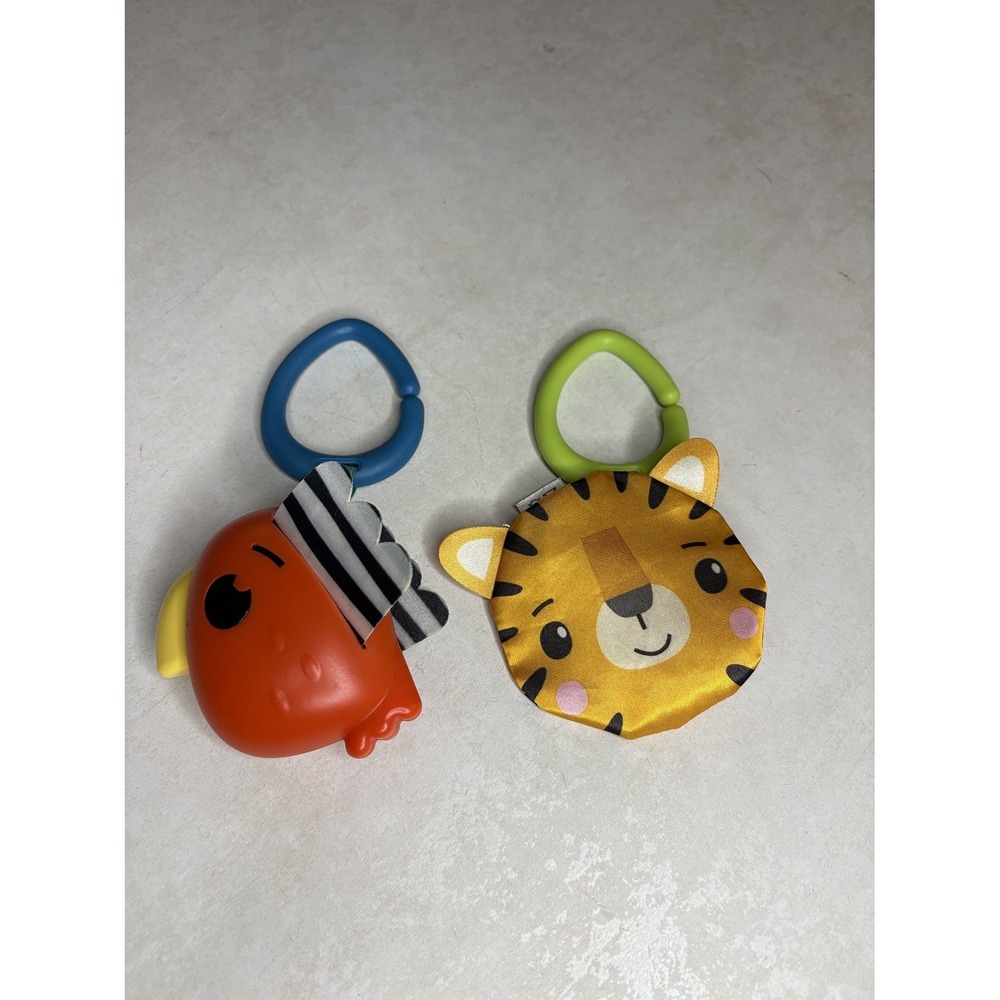 Fisher-Price Baby Replacement Toys Set Bird Rattle Crinkle Tiger Play Gym Clips
